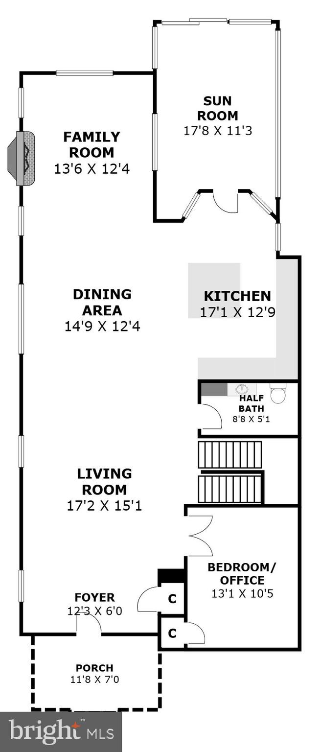 412 Silver Spring Avenue Silver Spring, MD 20910 - Photo 46 of 48 Main Level Floor Plan