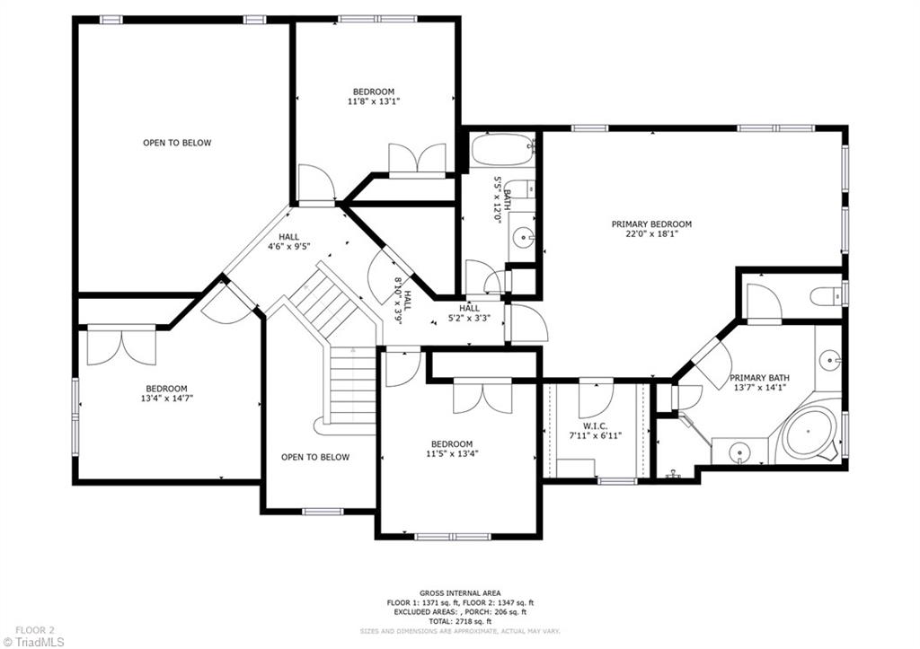 8933 Grove Park Drive Oak Ridge, NC 27310 - Photo 35 of 36 2ND LEVEL FLOOR PLAN