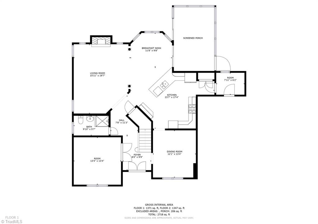 8933 Grove Park Drive Oak Ridge, NC 27310 - Photo 34 of 36 MAIN LEVEL FLOOR PLAN