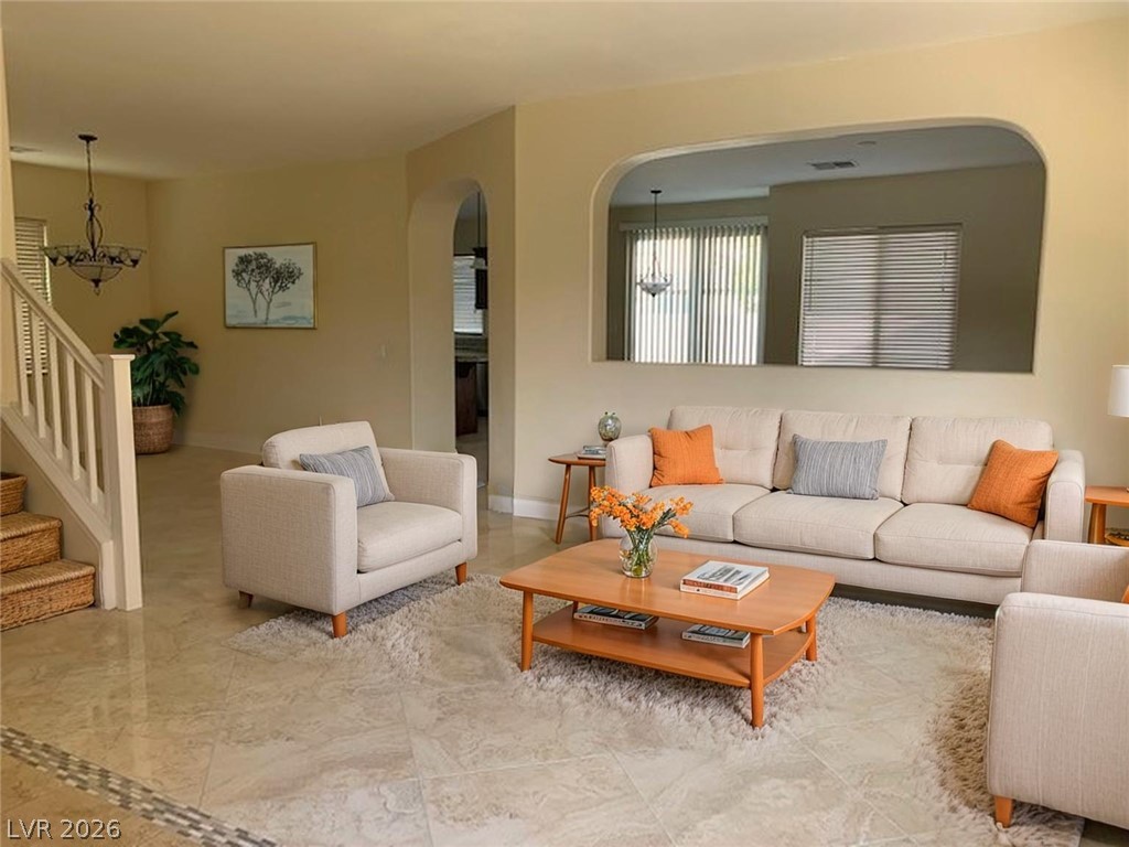 134 Broken Putter Way Las Vegas, NV 89148 - Photo 2 of 14 Virtual staging-Living room
