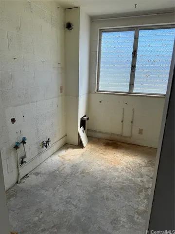 a view of a room with rack on the wall