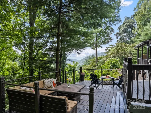 a outdoor view with a seating space