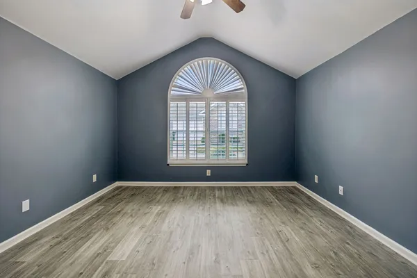 an empty room with a window