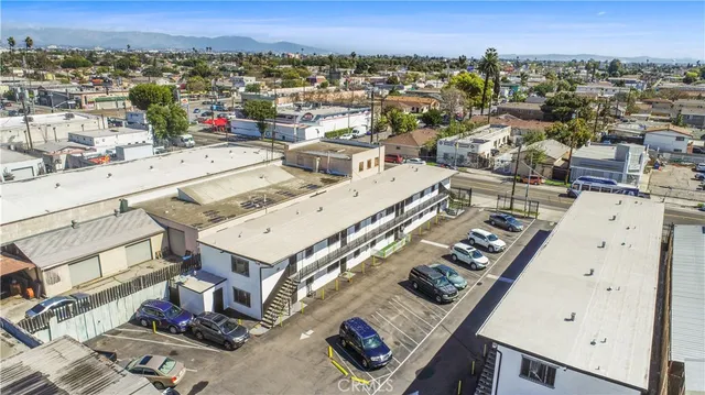 an aerial view of a city