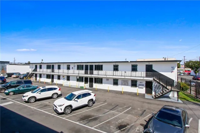 a car parked in front of a building