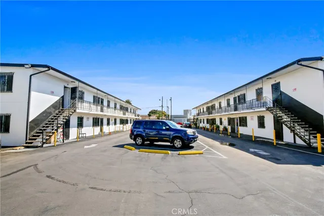 a car parked in front of a house