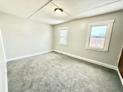 an empty room with a window