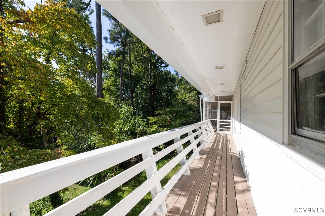 811 Forestview Drive Colonial Heights, VA 23834 - Photo 34 of 45 a view of balcony with wooden floor and fence