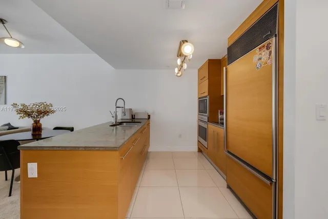 a view of a kitchen counter top space