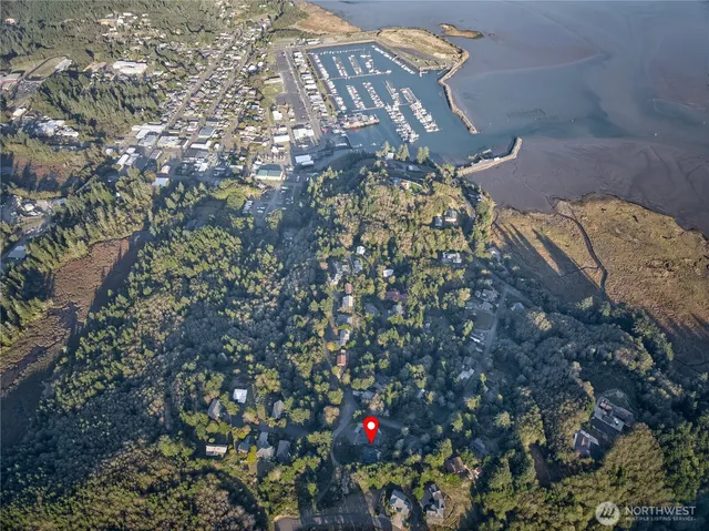 an aerial view of a city