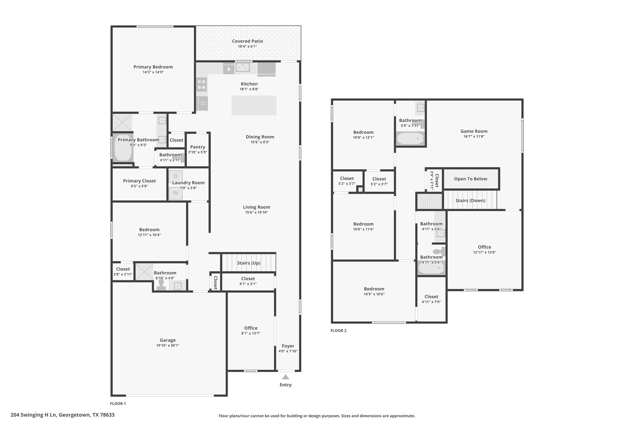 204 Swinging H Lane Georgetown, TX 78633 - Photo 39 of 39 Floor plan