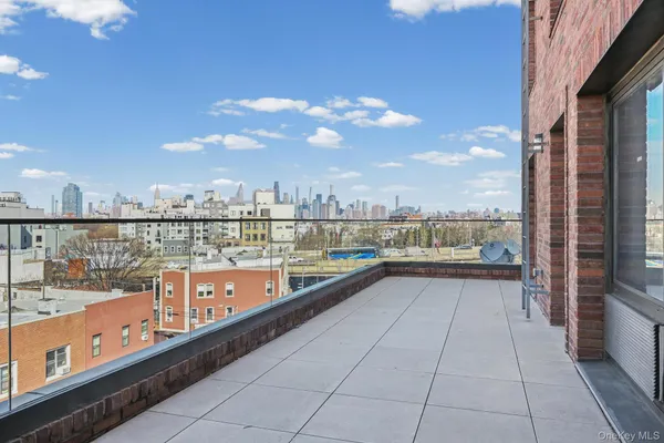 a view of balcony with city view