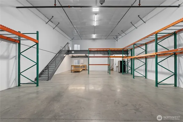 a view of a room with an empty space