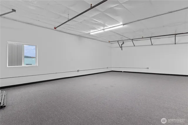 a view of a room with racks