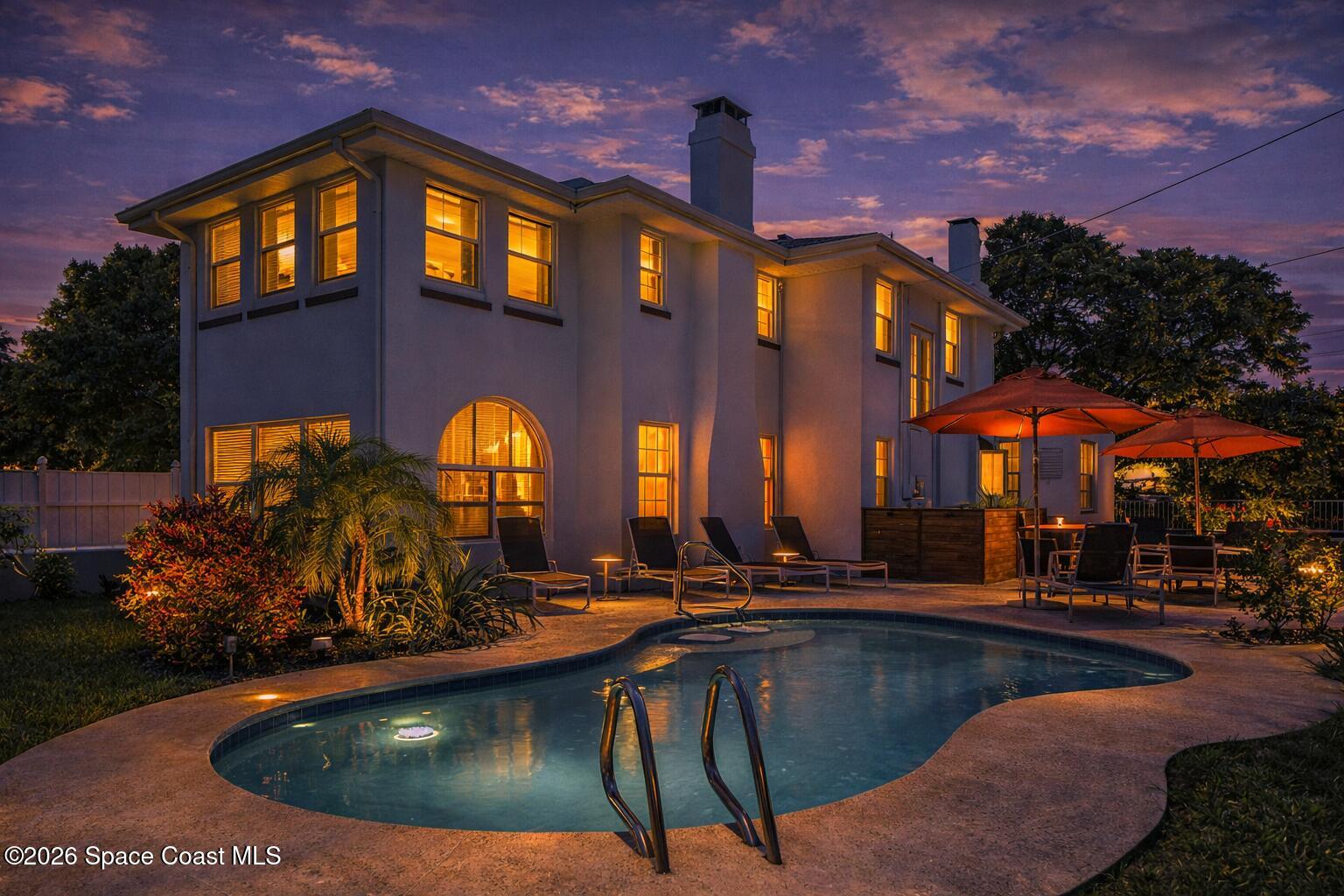 130 Valencia Road Rockledge, FL 32955 - Photo 37 of 66 Poolside Evenings