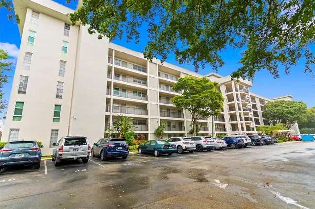 a car parked in front of a building