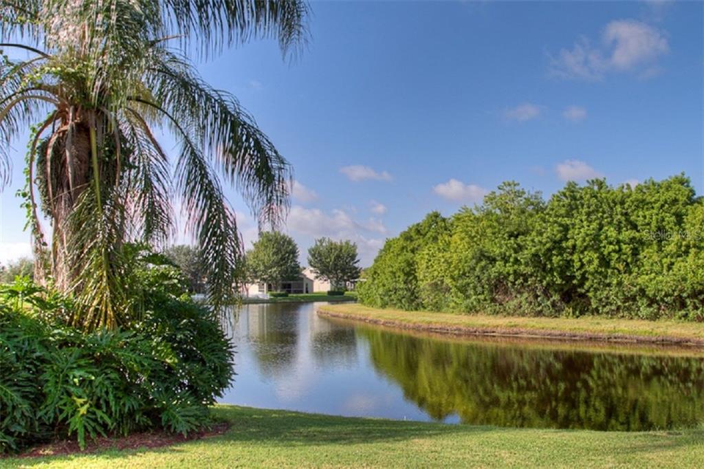 4418 Useppa Drive Bradenton, FL 34203 - Photo 21 of 22 a view of a yard with a fountain