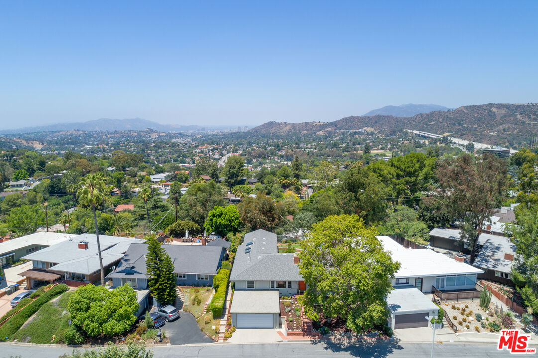 345 Sequoia Drive Pasadena, CA 91105 - Photo 3 of 8 an aerial view of a house with a yard and lake view