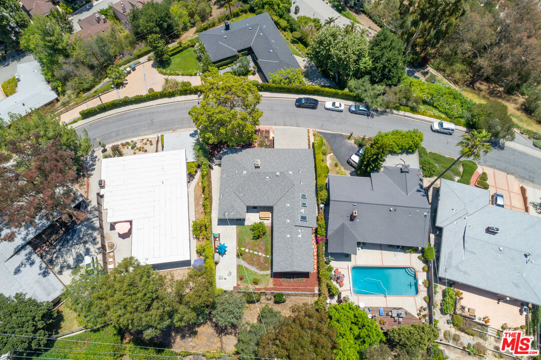 345 Sequoia Drive Pasadena, CA 91105 - Photo 5 of 8 an aerial view of a house with a yard and a large tree