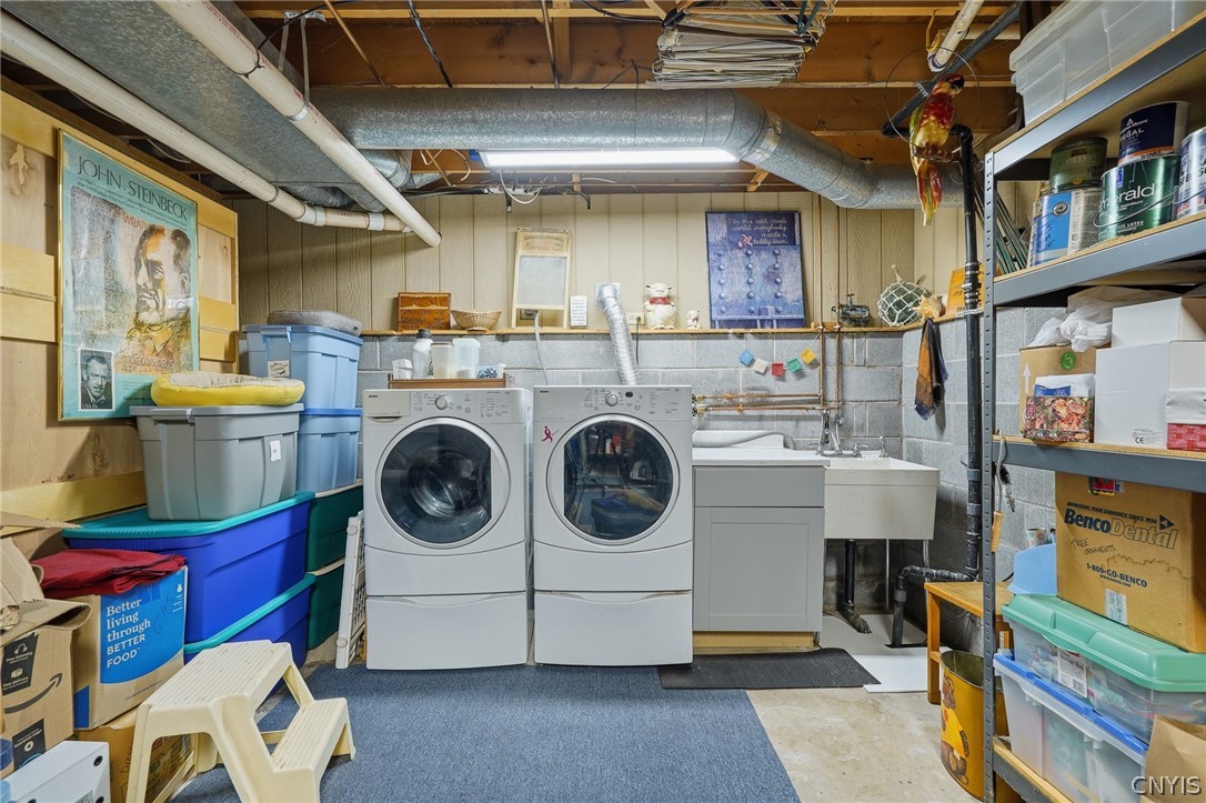 4327 Cedarvale Road Onondaga, NY 13215 - Photo 40 of 48 Basement laundry