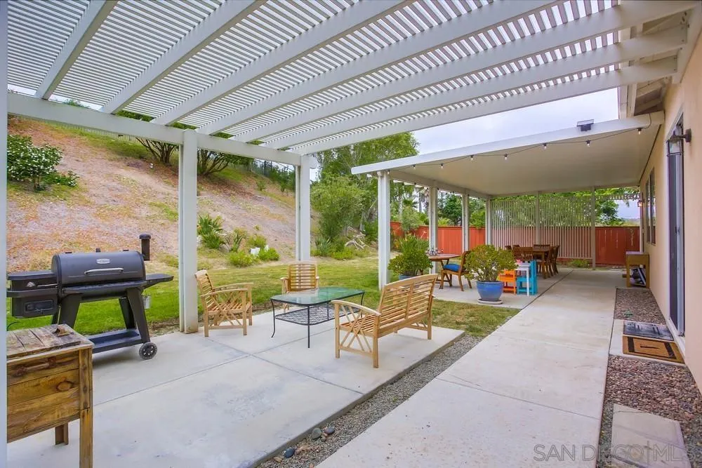 2322 Byron Place Carlsbad, CA 92008 - Photo 47 of 56 a outdoor space with patio the couches and a dining table with garden view