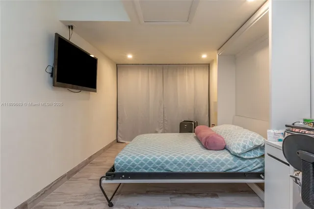 a front view of building with large windows