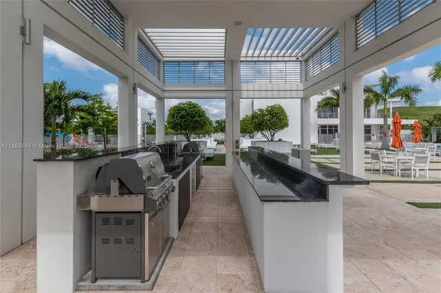 a view of a building with entryway