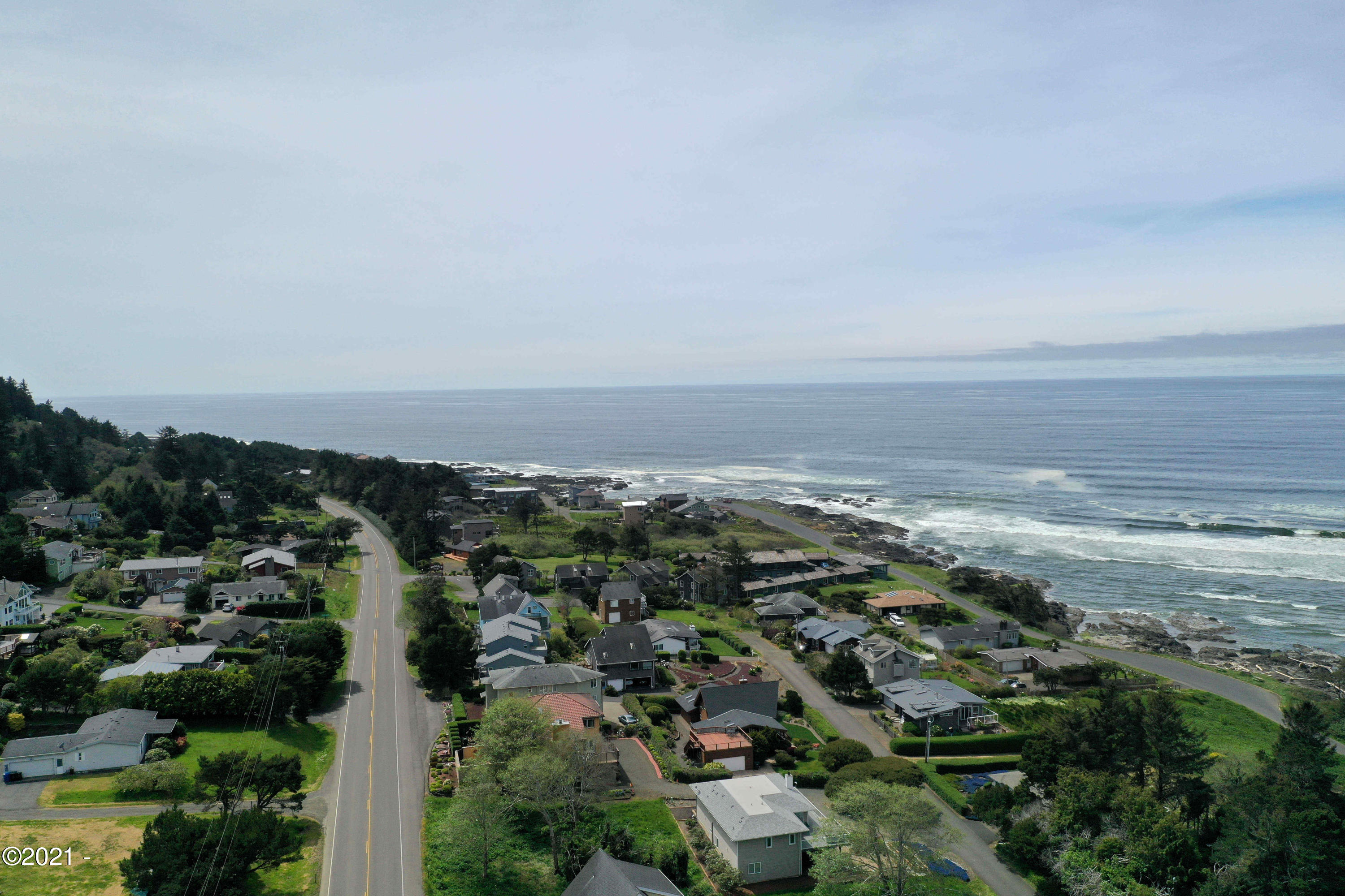 17 Shell Street Yachats, OR 97498 - Photo 59 of 63 Drone view Hwy 101 and Shell Street