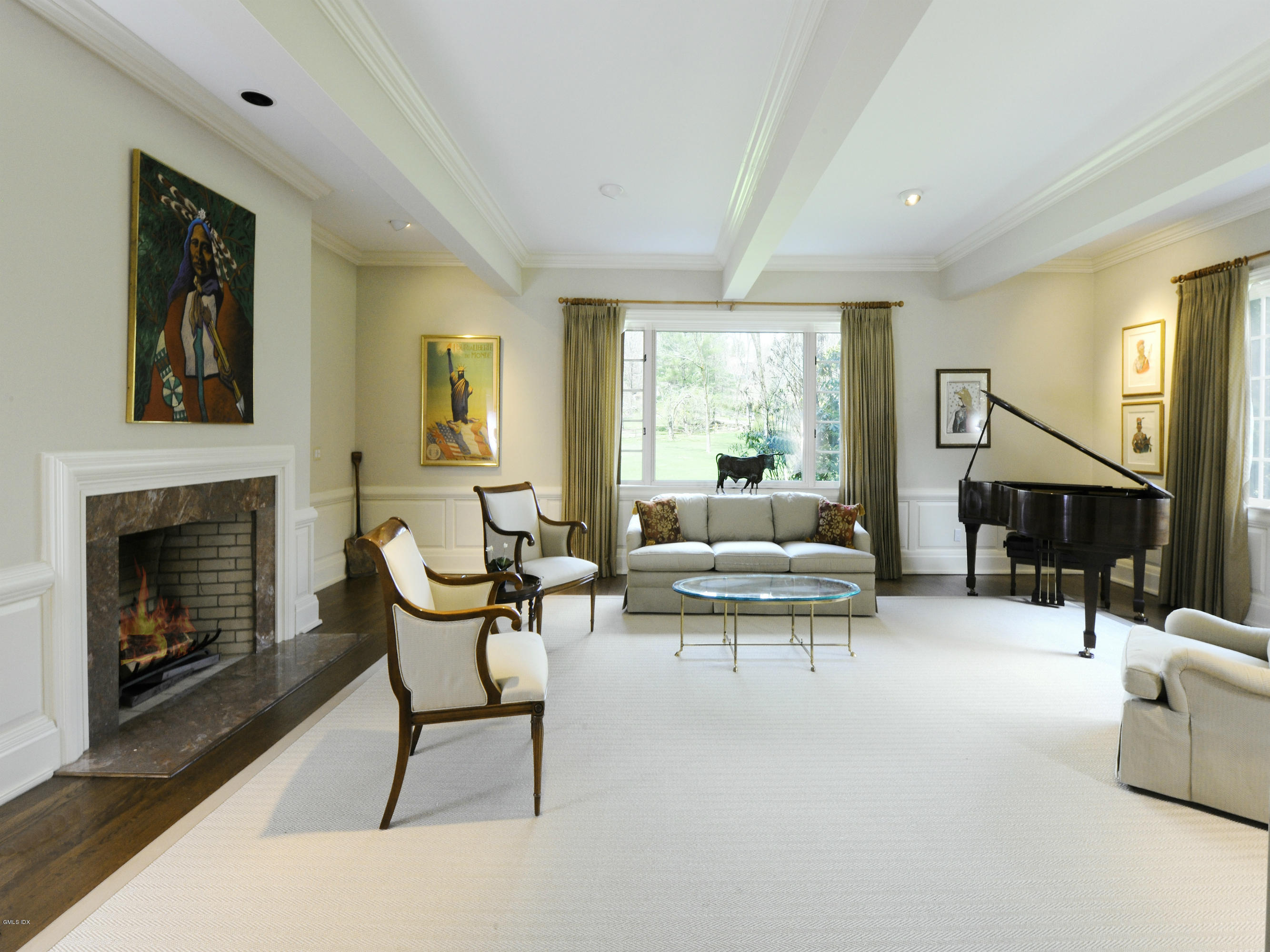 80 Clapboard Ridge Road Greenwich, CT 06830 - Photo 8 of 27 a living room with furniture and a fireplace