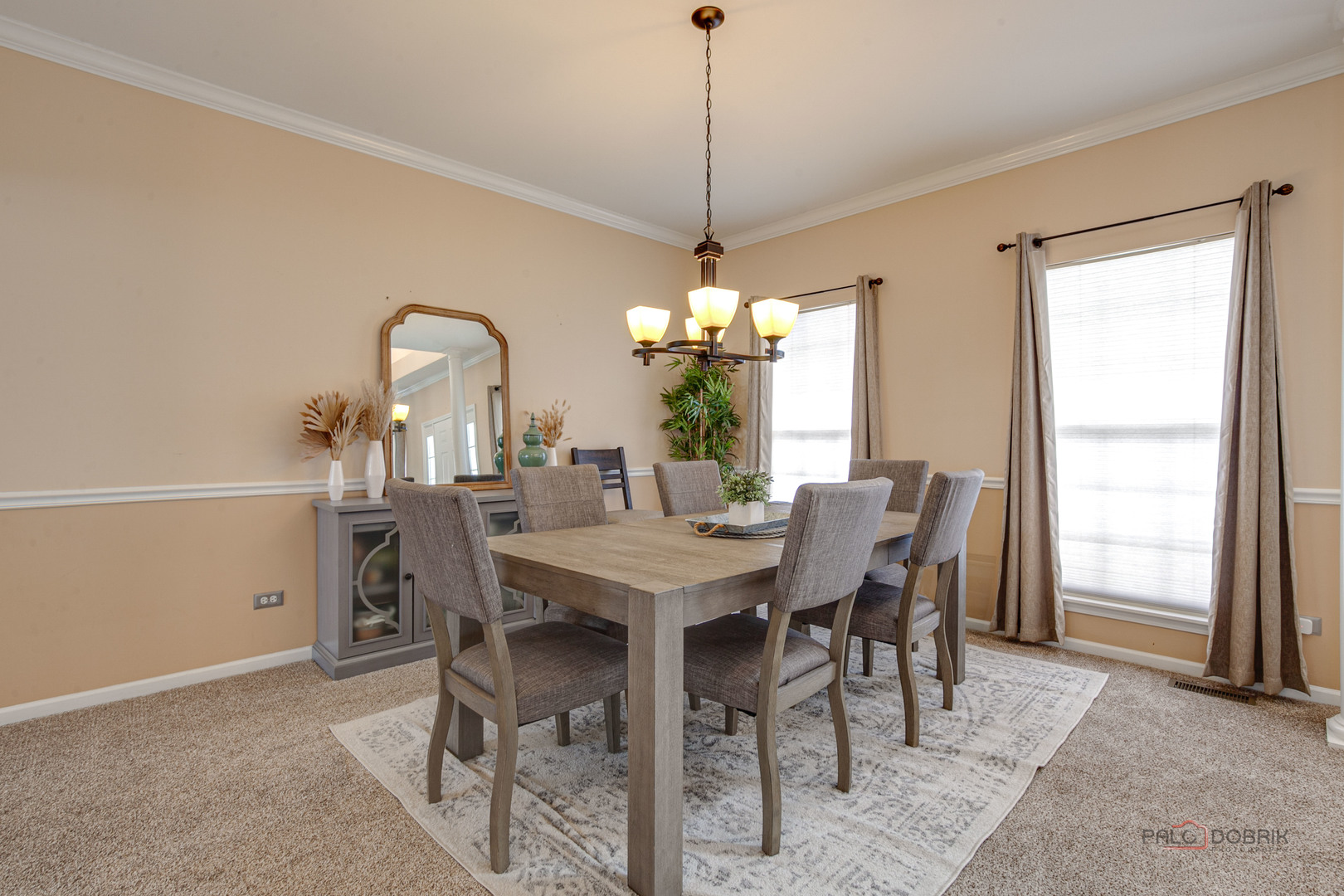 578 North Overlook Trail Round Lake, IL 60073 - Photo 8 of 42 a dining room with furniture a chandelier and window
