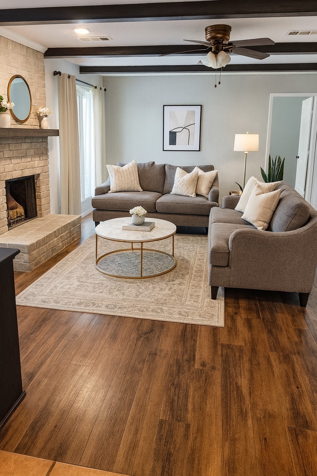 3710 Blue Lake Drive Spring, TX 77388 - Photo 3 of 15 a living room with furniture and a fireplace