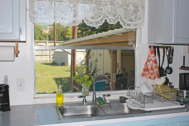 a view of front door and bedroom