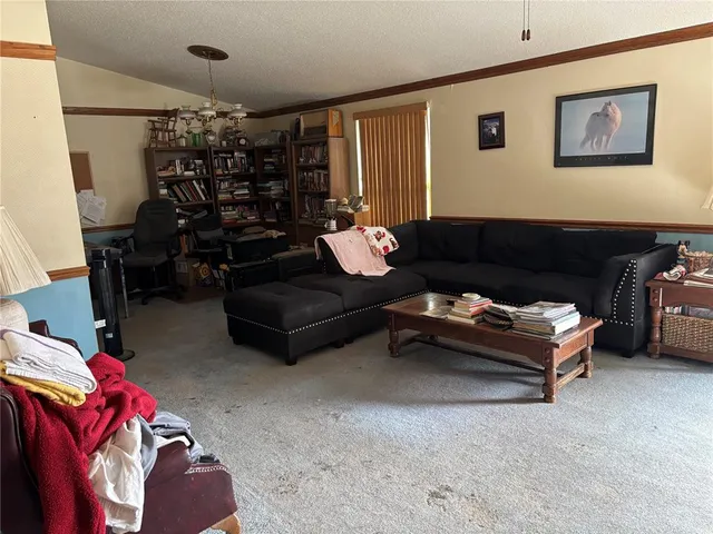 a living room with furniture and a couch