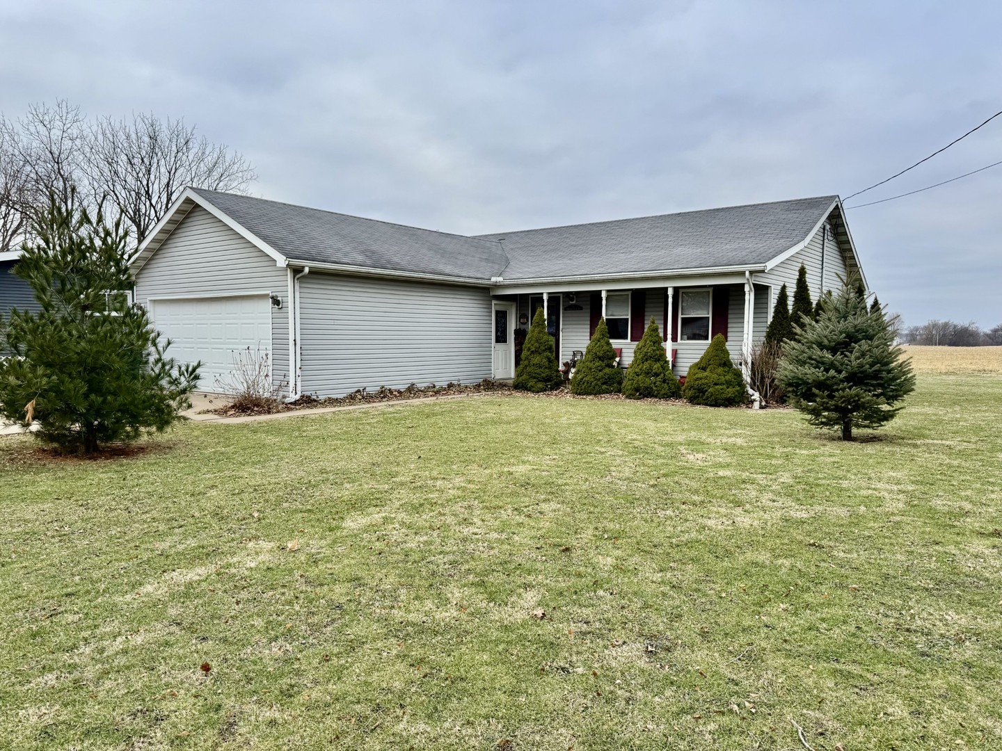 front view of house with a yard