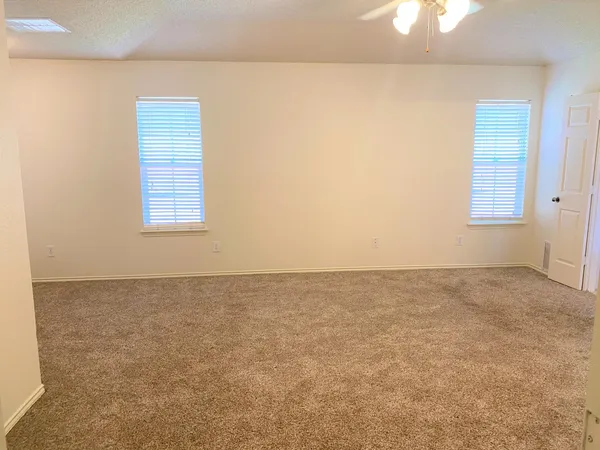 an empty room with a window