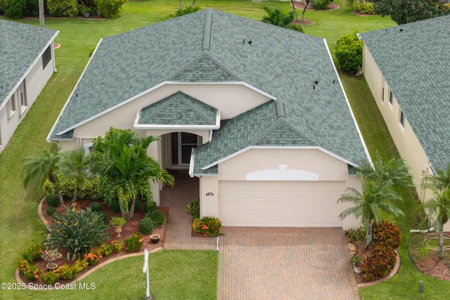 a aerial view of a house