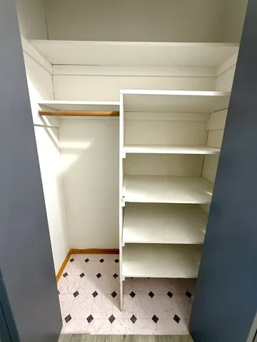 a view of a room with shelf