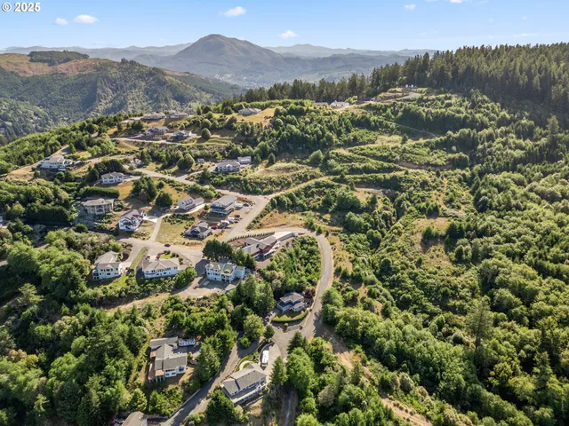 a view of a lake with a city