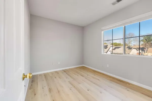 an empty room with a window