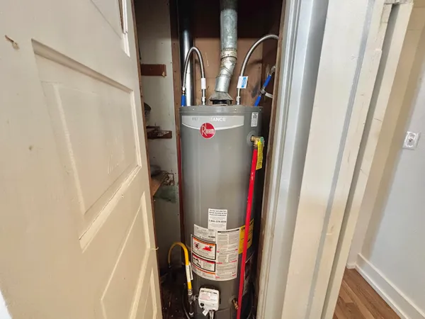 a view of water heater room