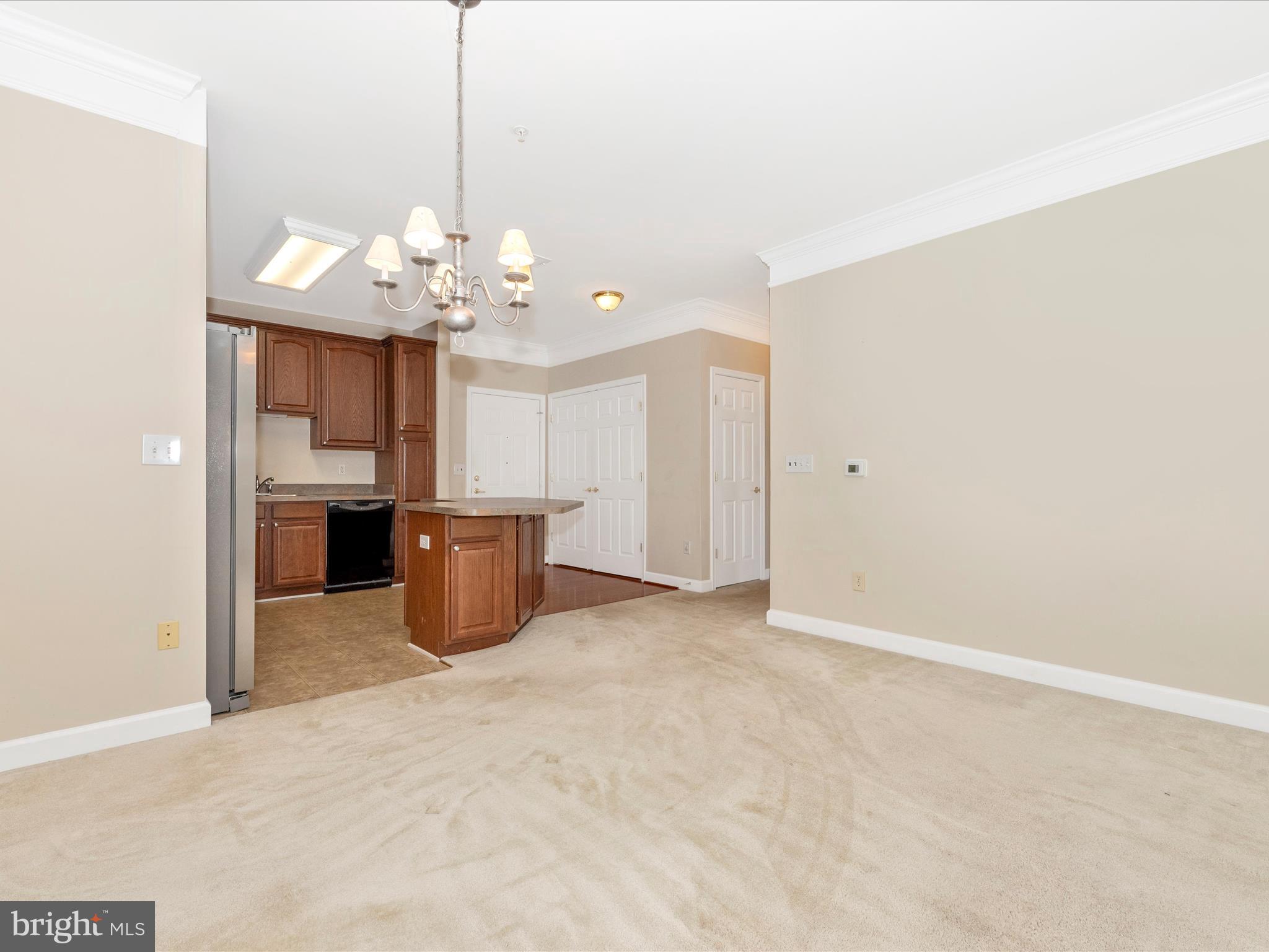 120 Burgess Hill Way, Unit 207 Frederick, MD 21702 - Photo 13 of 67 a view of a kitchen with a sink and a chandelier fan