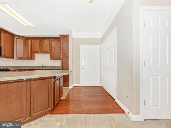 an empty room with windows and ceiling fan