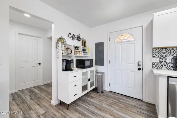 a view of kitchen and utility room