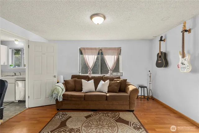 a living room with furniture and a couch