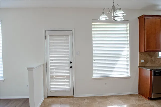a view of a livingroom with a window