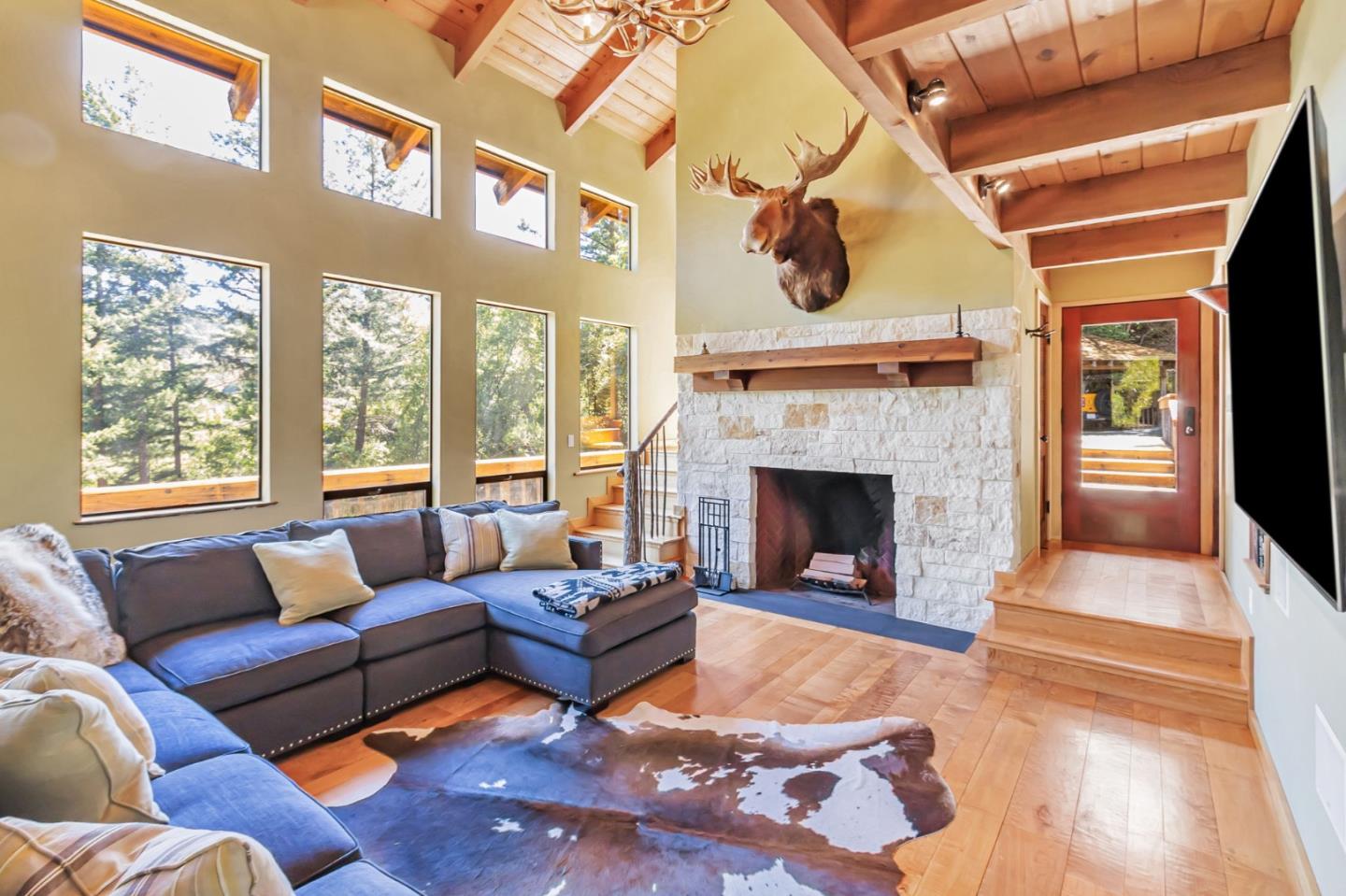 855 Oak Ridge Road Los Gatos, CA 95033 - Photo 12 of 73 a living room with furniture fireplace and window