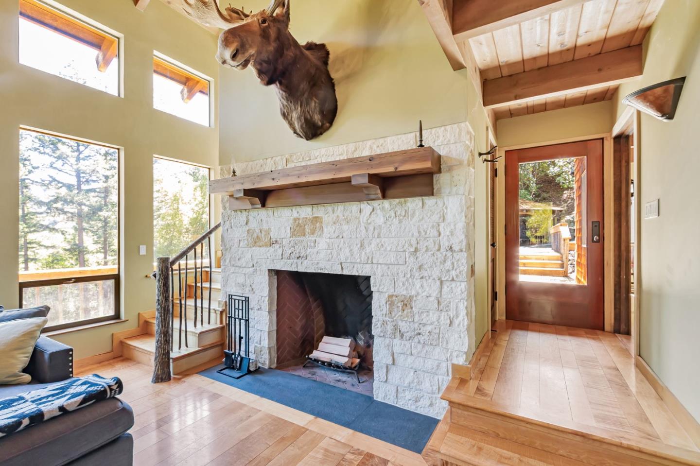 855 Oak Ridge Road Los Gatos, CA 95033 - Photo 13 of 73 a living room with furniture and a fireplace