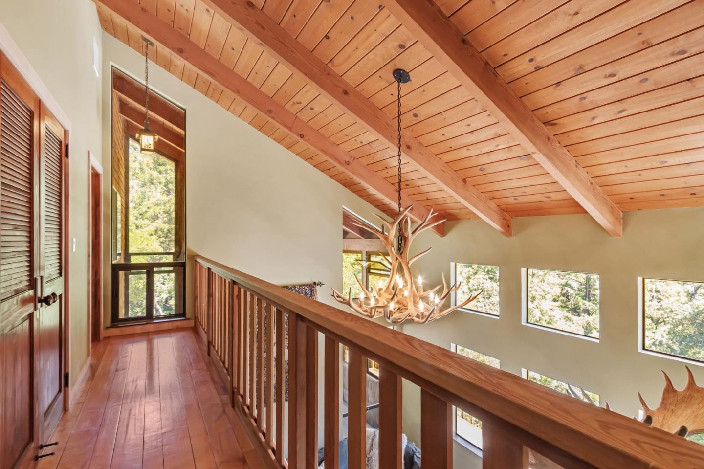 855 Oak Ridge Road Los Gatos, CA 95033 - Photo 27 of 73 a view of staircase with wooden floor and stairs