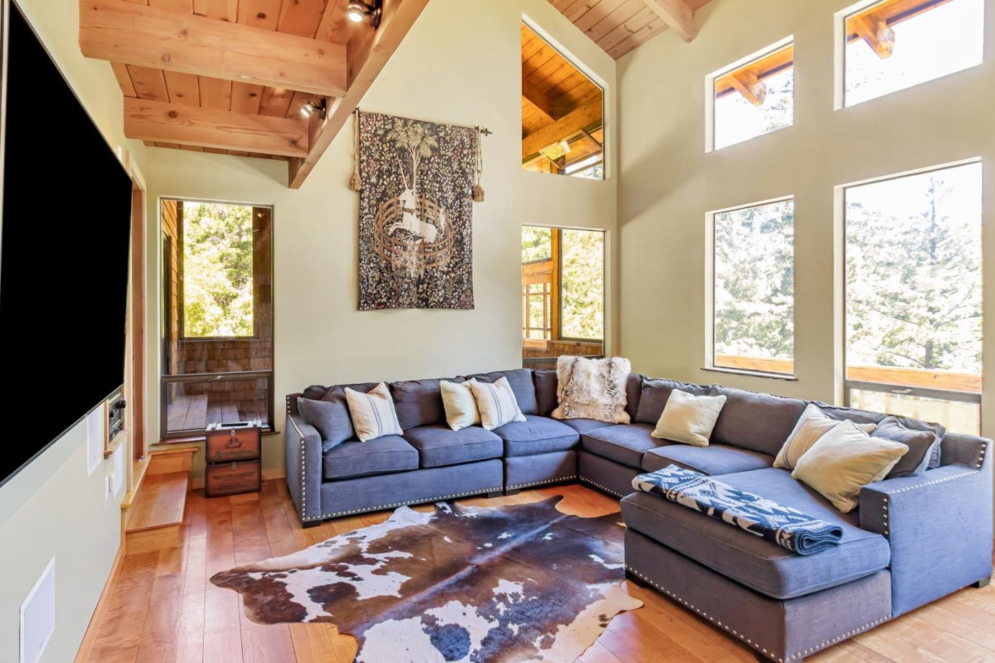 855 Oak Ridge Road Los Gatos, CA 95033 - Photo 8 of 73 a living room with furniture and a flat screen tv
