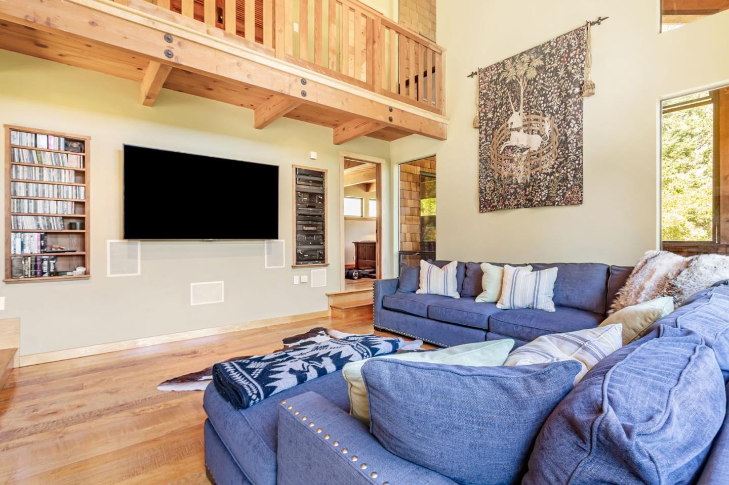 855 Oak Ridge Road Los Gatos, CA 95033 - Photo 9 of 73 a living room with furniture and a flat screen tv